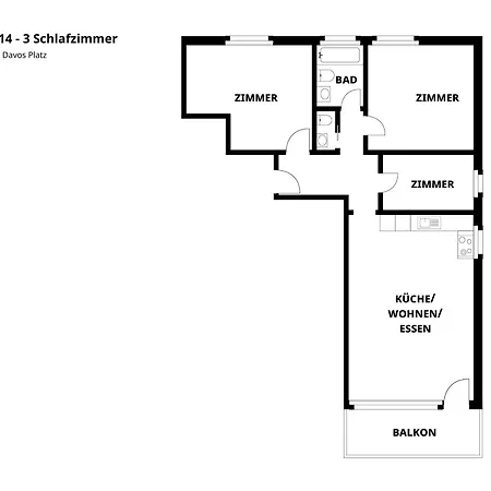 Grosszuegige 3 Schlafzimmer In Bergblick Zentral Lägenhet